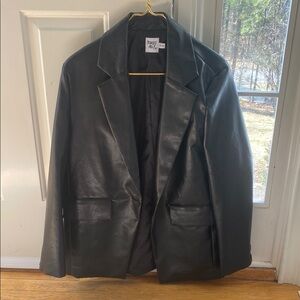 Black pleather Jacket/blazer